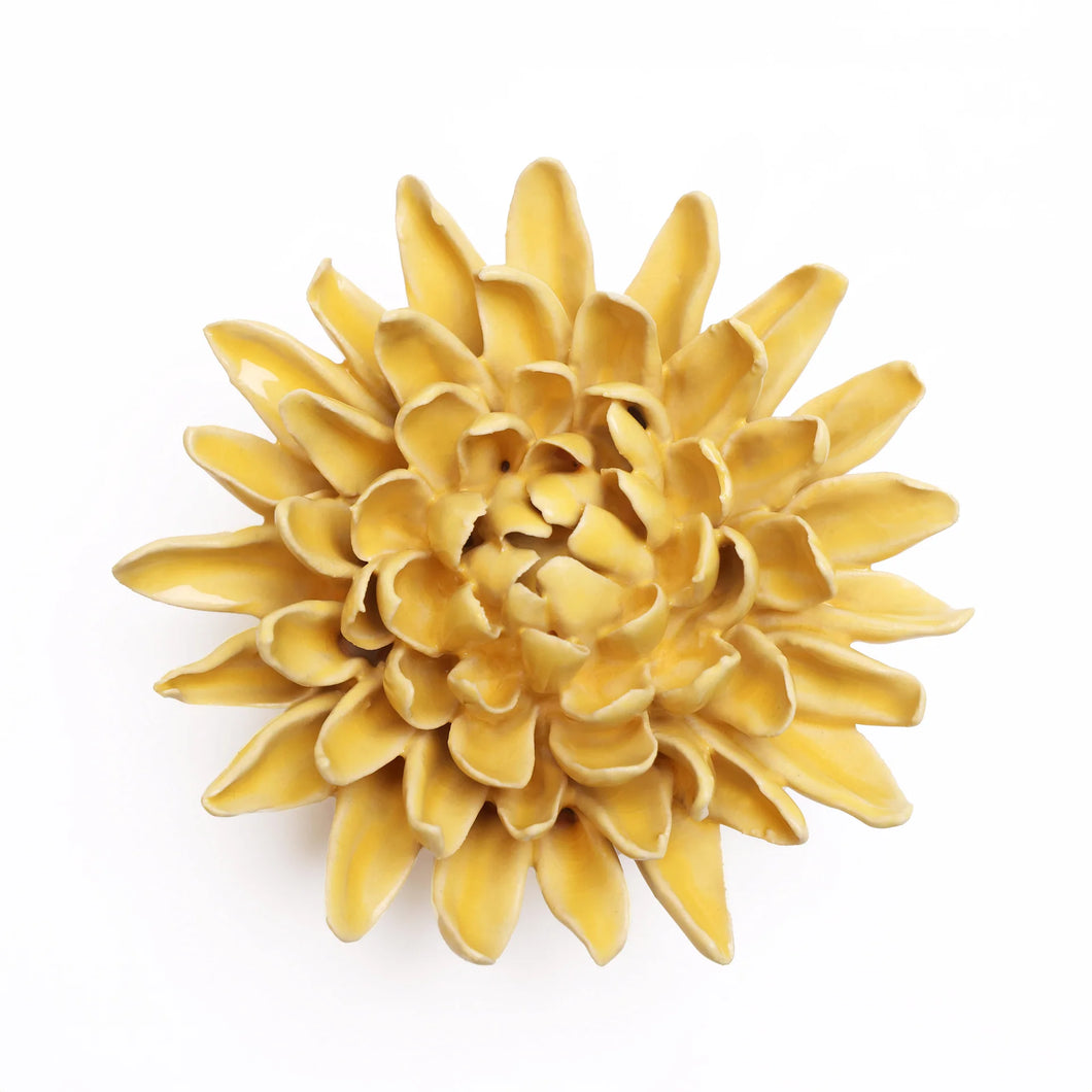 Ceramic Flowem Yellow Chrysanthemum