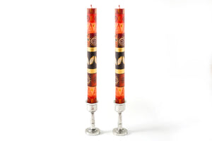 Taper Candles Pair Gold Safari