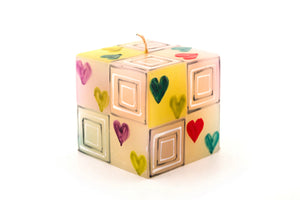 Cube Candle 3x3x3 Hearts