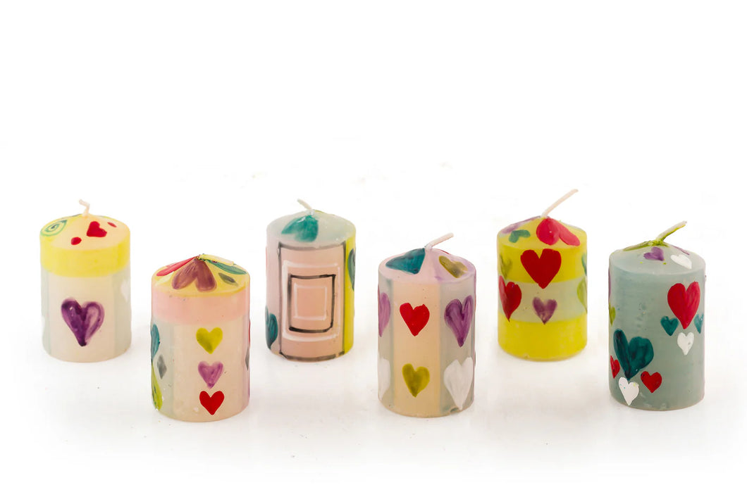 Votive Candles Pair Hearts