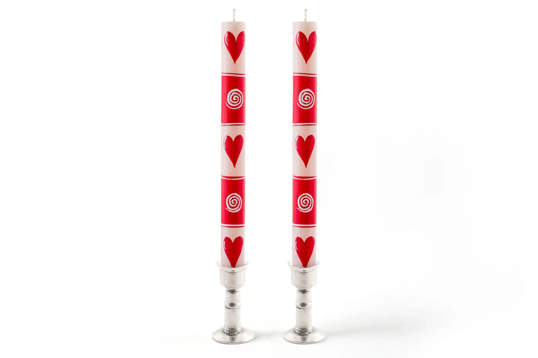 Taper Candles Pair Valentines