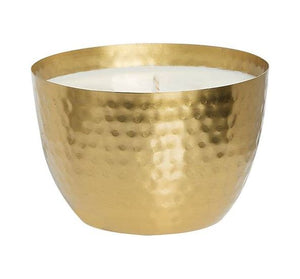 Candle Gold Oval Mistletoe