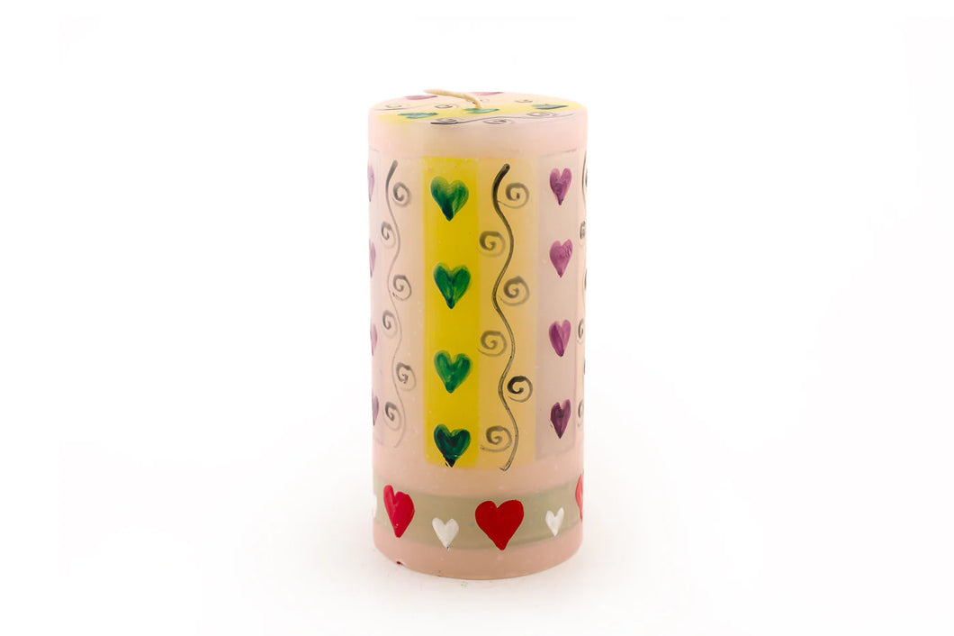 Pillar Candle 3x6 Hearts