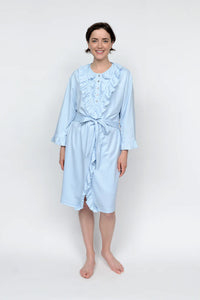 Ruffle Robe Blue