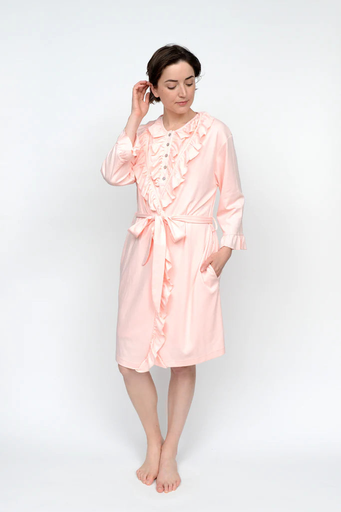 Ruffle Robe Pink