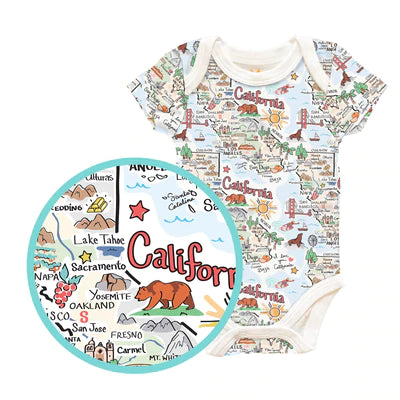 California Map Baby One-Piece 3-6 months