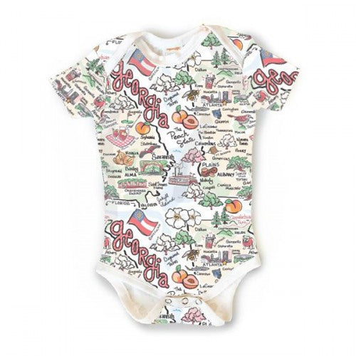 Georgia Map Baby One-Piece 3-6 & 6-12 months