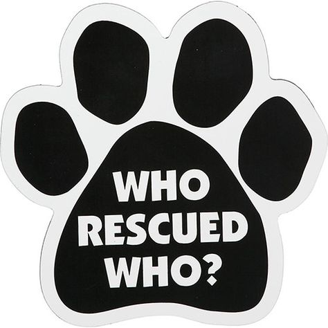 Quotable Car Magnet- Who Rescued Who?