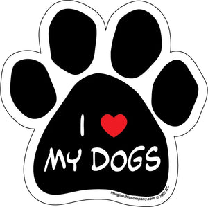 Quotable Car Magnet- I Love My Dogs