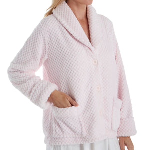 Jacket Shawl Collar White - Pink