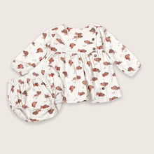 Load image into Gallery viewer, Yoga Dog Button Dress 3-6, 6-12, 12-18 months
