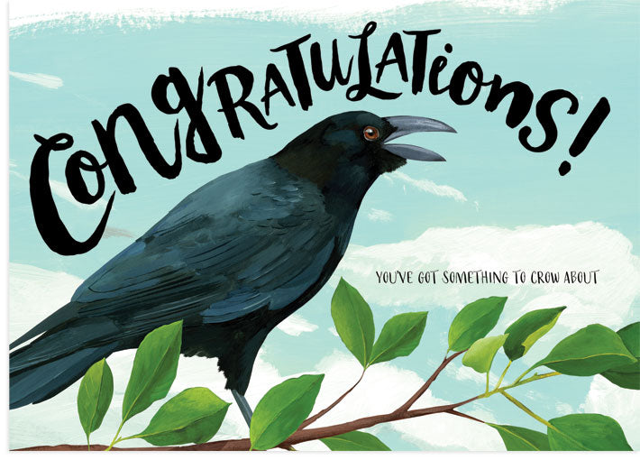 23RD DAY  Crow Congrats Card