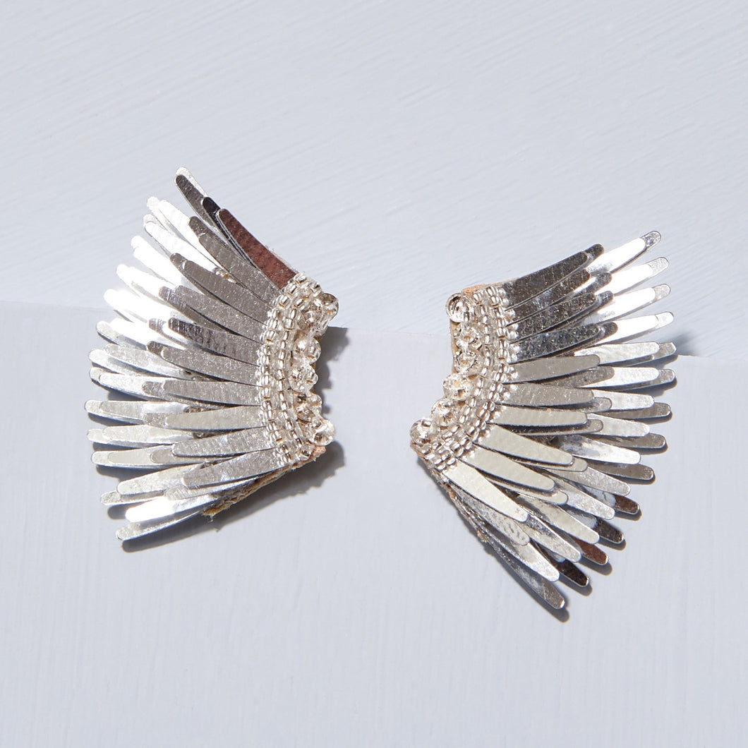Metallic Mini Madeline Earrings Silver
