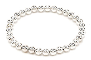 Silver Beaded Bracelet 5mm