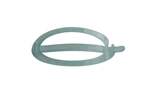 Oval French Hair Slide-Blush-Black-Light Blue-Tokyo Brun