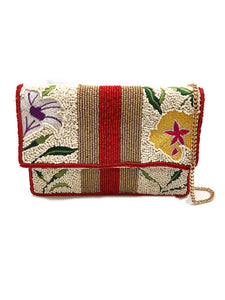 Mini Clutch Floral Beaded