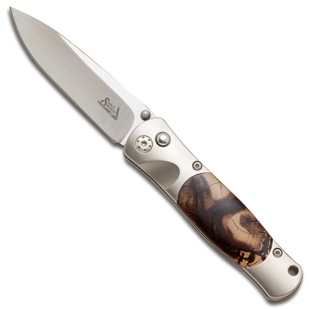 Woolly Mammoth Tusk Button Lock Knife