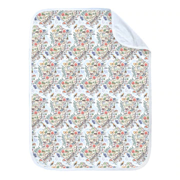 New Jersey Map Baby Blanket