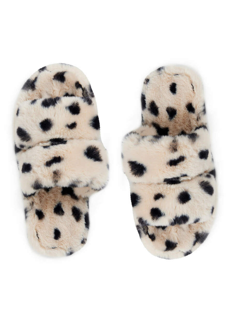 Fur Platform Slippers